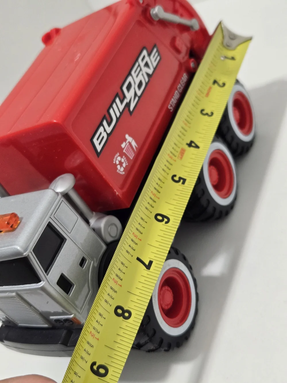 Builder Zone Red & Silver Garbage Truck Toy by Maisto
